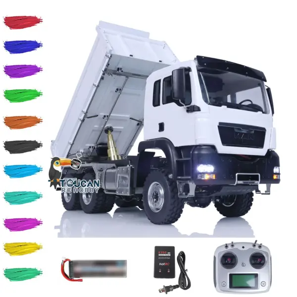 LESU Metal 1/14 RC Hydraulic Equipment Radio Control Dumper Truck RTR Tipper Emulated Car Hobby Model Optional Version