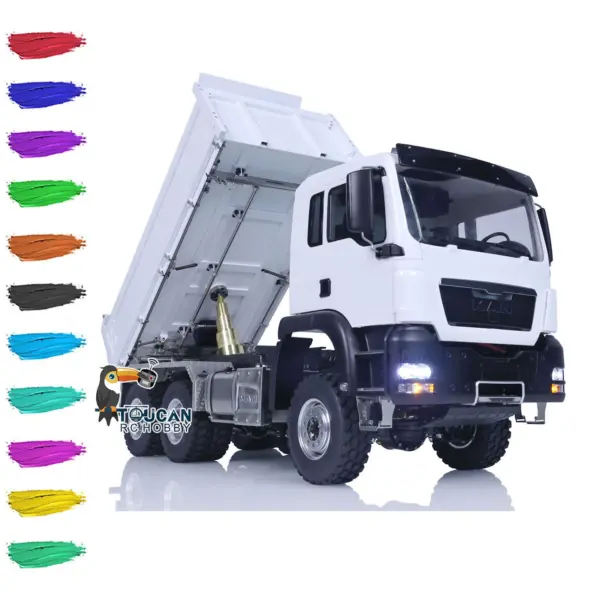 LESU Metal 1/14 RC Hydraulic Equipment Radio Control Dumper Truck RTR Tipper Emulated Car Hobby Model Optional Version