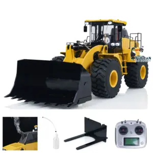 1/14 Scale Metal 470 Hydraulic RC Heavy-duty Loader Radio Control Construction Vehicle Smoke Sound Light Painted Assembled Wheel Loader Model