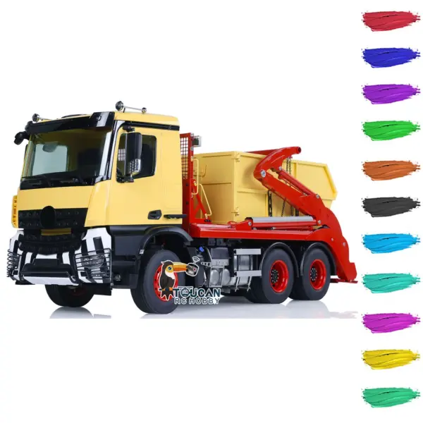 Customized Metal 1/14 VL18U K3363 RC Hydraulic Skip Radio Controlled Loader Swing Arm Loaded Dump Truck DIY Car Hobby Models