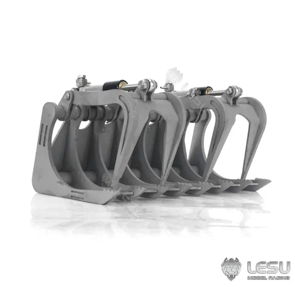 Customized 1/14 LESU Metal Aoue-LT5H Wheeled Skid-Steer Loader RC Hydraulic DIY Model Sound Light Tyres Hubs fork Bucket Gripper Blade Shovel
