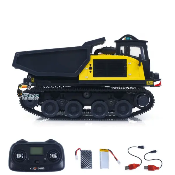 1/50 T14R Panther RTR Electric RC Crawler Dump Truck Construction Vehicle Tracked Tipper Finished Model Toys Lights Sounds Unit