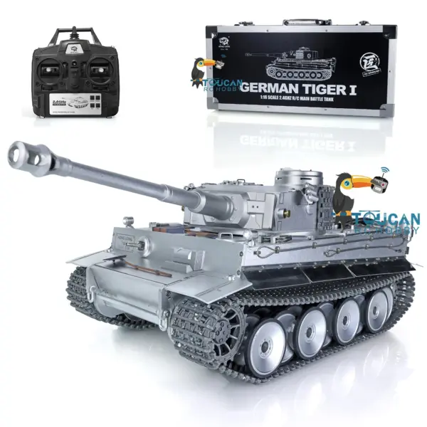 BEST SELLING Henglong 1/16 Upgraded Full Metal German Tiger I Ready to Run Remote Control Tank 3818-Pro Military Main Battle Tank