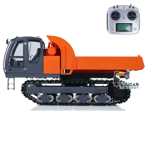 JZM Metal 1/12 EG110R RC Hydraulic Tracked Truck Painted and Assembled Vehicles FlySky I6S Radio Control Dumper Car Model
