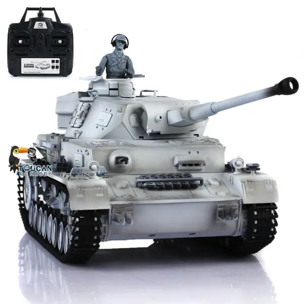 2.4G Henglong 1/16 Scale RC Tank 3859 Plastic German Panzer IV F2 RTR 7.0 Tank w/ Smoking Gearbox BB Shooting Road Wheels Tracks