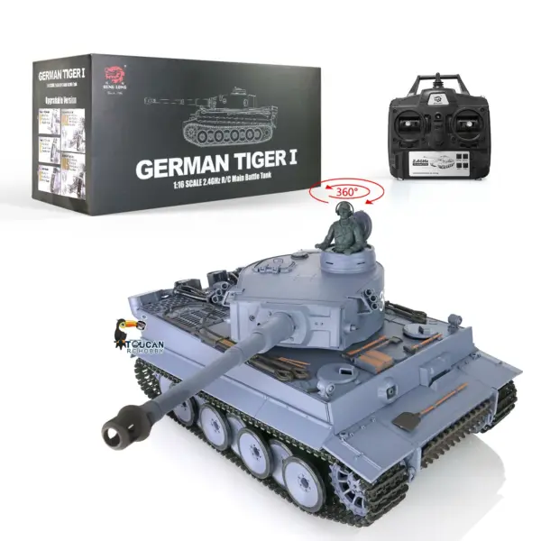 2.4Ghz Henglong 1/16 7.0 Plastic German Tiger I RTR RC Tank 3818 W/ 360?? Turret