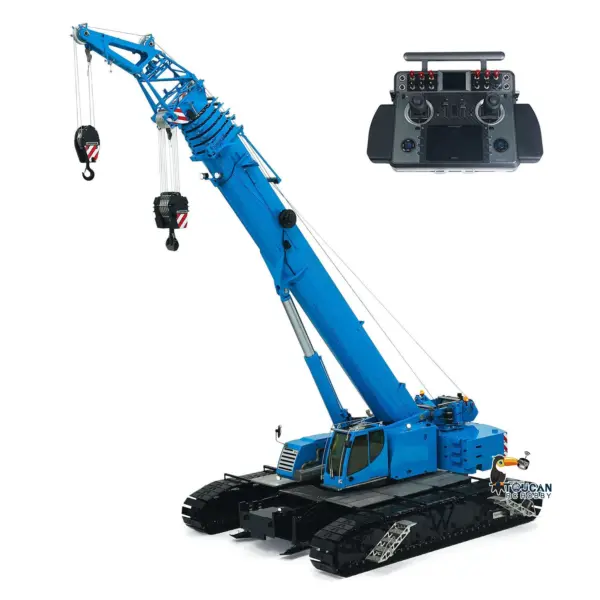 Eyewhale 1/14 Metal Remote Control Hydraulic Telescopic Crawler Crane Truck RC Hoist Model Brushless ESC Frsky Radio 5D Joystick