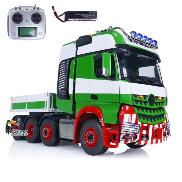 8x8 1/14 TOUCAN RC Tractor Truck Metal Chassis Painted Remote Control Lorry Car Models for Trailer Model Excavator