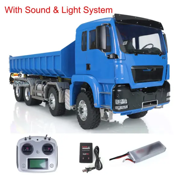 1/14 LESU Hydraulic RC Roll On/Off Dump Truck 8x8 Metal RTR Full Dumper Lorry Vehicle