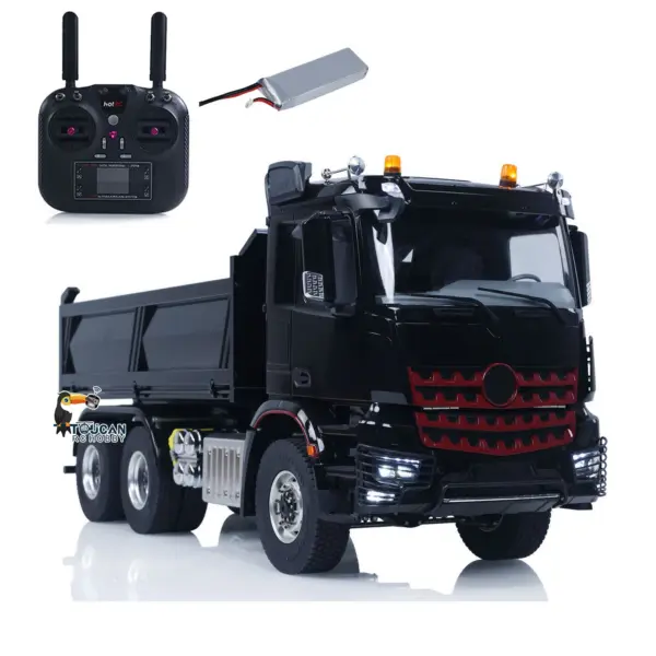 6X6 Metal Chassis 3348 RC Hydraulic Dumper 1/14 Radio Controlled Tipper NO Lock Light Sound Radio Battery Construction Truck RTR