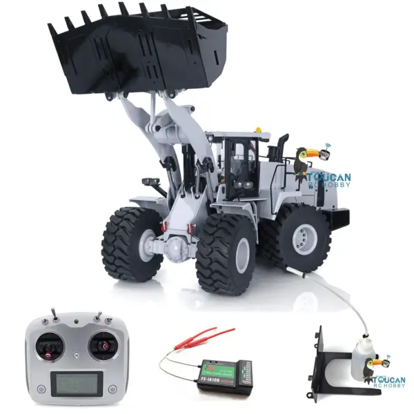 1/14 Scale RC Hydraulic Loader WA470 Metal Construction Vehicle 980L Remote Control Lights Sound Radio System