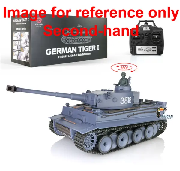 2.4Ghz Henglong 1/16 7.0 Plastic German Tiger I RTR RC Tank 3818 W/ 360?? Turret