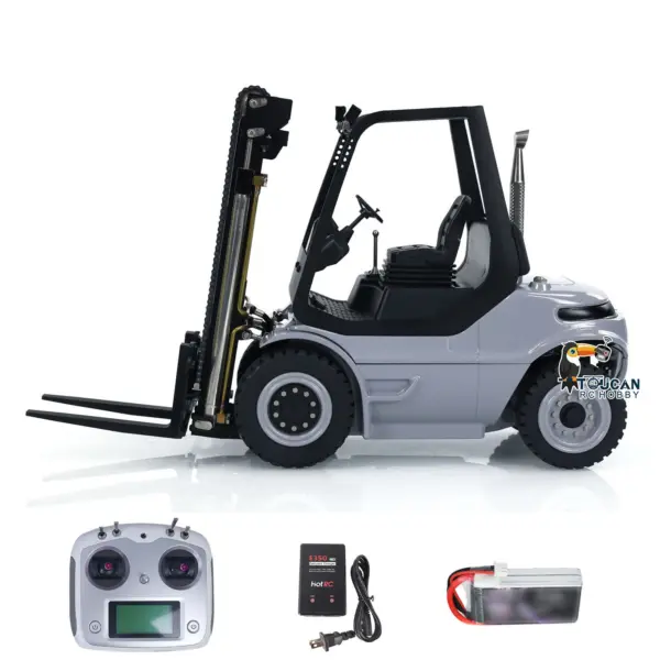 1/14 Metal LESU Assembled and Painted RC RTR Model forklift Truck Light Sound Motor Servo ESC Flysky FS Transmitter Receiver