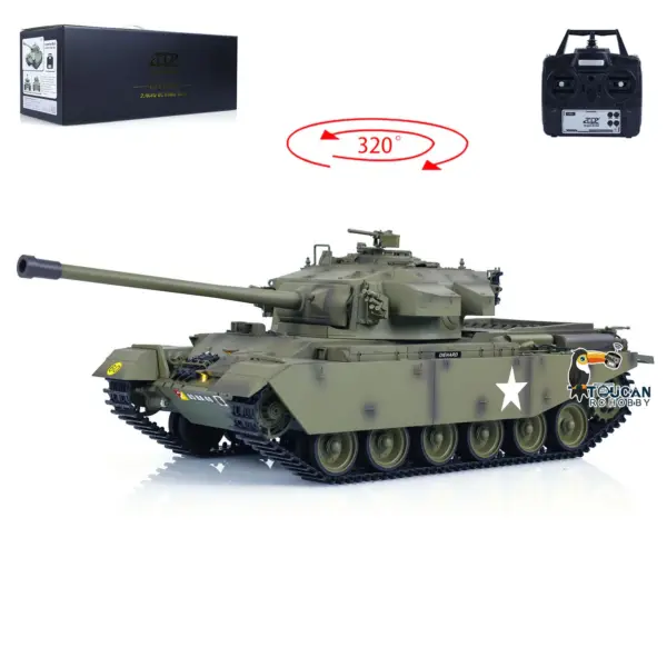 Tongde 1/16 RC Infrared Battle Tank Remote Controlled Panzer Centurion MK5 Electric Tanks BB Shooting Barrel Recoil Model
