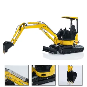 LESU 1/14 Mini RC Hydraulic Excavator PC30 Metal 6CH Valve Digger ST8 Radio Controlled Simulation Engineering Vehicle Model Toy