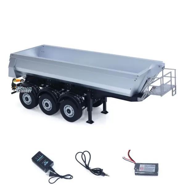 26.1Inches KABOLITE 1/14 Metal Radio Control Semi Trailer Dumper Electric Lifting for RC Tractor Truck 770S Light Support Leg