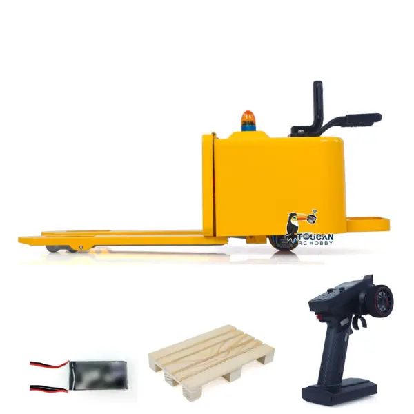 1/14 Electric Remote Control Reach Forklift Hobbywing ESC Servo Motor Ready to Run Warehouse RC Model Collection Warning Light