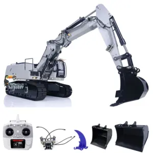 1/14 Radio Control 946-3 Metal Excavator 10 Channels Tracked Excavator Painted Body Rotary Metal Tiltable Bucket Ripper
