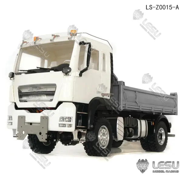 LESU 1/14 Metal 4*4 Chassis TGS Hydraulic Dumper Truck Model Decorative Light Parts Opitonal Versions Battery Charger