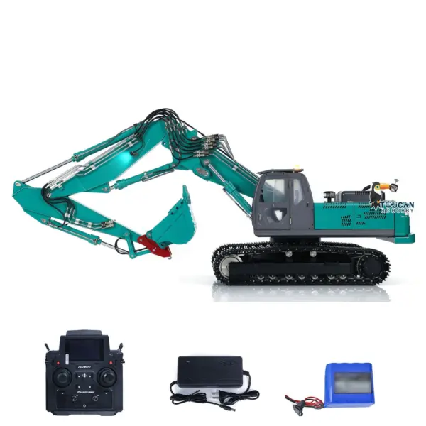KABOLITE 1/14 K350 200 3Arm RC Hydraulic Excavator Remote Control Digger Model Light Sound System Flysky Radio RTR Battery