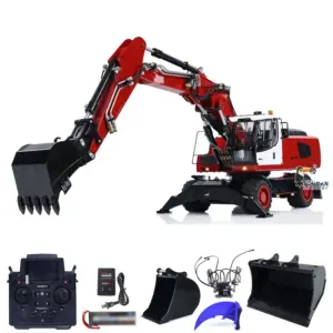 Metal 1/14 RC Hydraulic Excavator R946 PL18EV Remote Control Wheeled Diggers Motor Servo Esc Lights Battery Assembled Painted