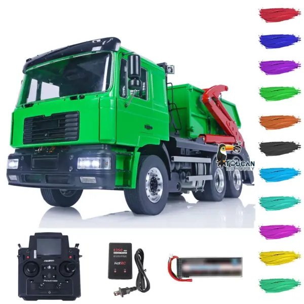 JXMODEL Metal 1/14 6X4 VL18U F2000 RC Hydraulic Dumper Truck Remote Control Skip Loader Assembled Painted Cars PL18EVLite