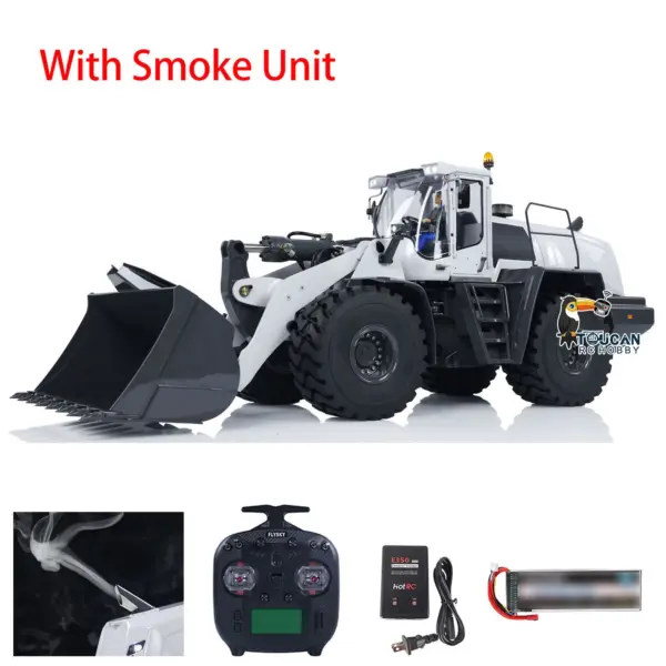 XDRC 580 1/14 Metal RC Hydraulic Loader Ready To Run Engineering Vehicles DIY Model Smoke Unit Lights ESC Servo Motor