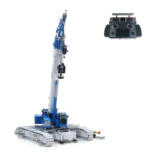 Eyewhale 1/14 Metal Remote Control Hydraulic Telescopic Crawler Crane Truck RC Hoist Model Brushless ESC Frsky Radio 5D Joystick
