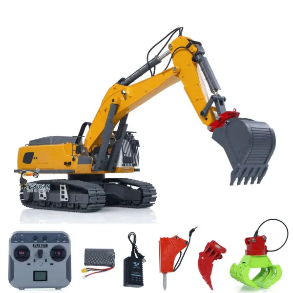 1/18 Kabolite 5901 100S Electric Lifting RC Excavator Flysky Remote Control Digger Engineering Vehicle Electric Ripper Hammer