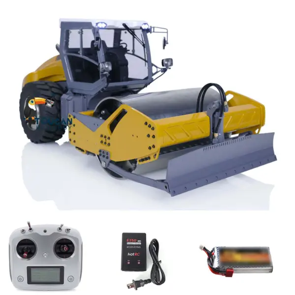 LESU 1/14 RC PNP Painted and Assembled Hydraulic Road Roller Model Motor Aoue-H13ixc Motor ESC Light Sound I6S Controller