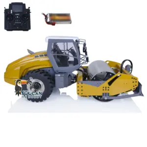 LESU 1/14 RC PNP Painted and Assembled Hydraulic Road Roller Metal Aoue-H13ixc Motor ESC Light Sound PL18EVLite Controller