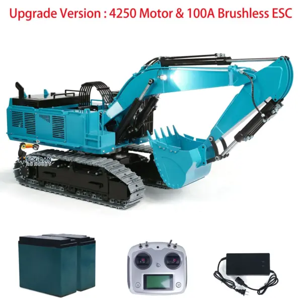 385CF 1/8 Hydraulic RC Excavator Metal Giant Remote Control Construction Vehicle Ready to Run Painted Assembled ESC Servo Motor