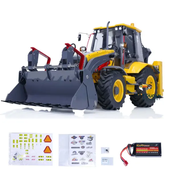 1/14 LESU RC Backhoe BL71 Loader Painted Metal Hydraulic 2 in 1 Electric Excavator W/ Light Sound System Receiver Motor Servo ESC