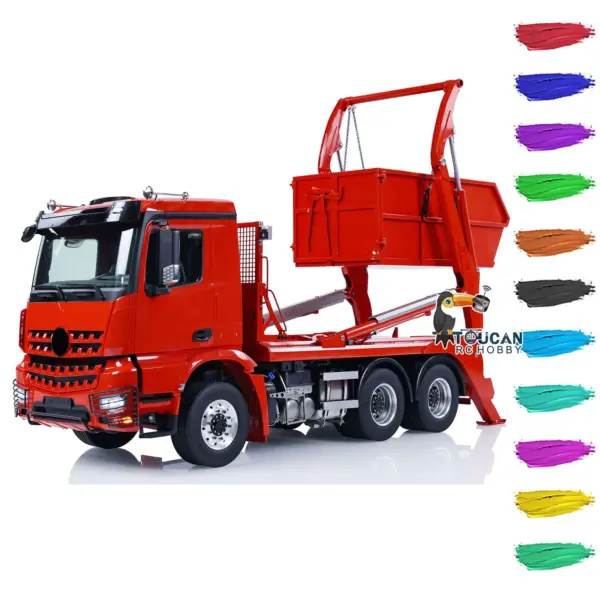 1/14 VL18U K3363 RC Hydraulic Skip Loader Metal Swing Arm Remote Controlled Loaded Dumper Simulation Hobby Model PNP/RTR