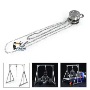 JDModel Metal Chain Block Hoist Gantry Crane for 1/14 RC Crane Remote Control Engineering Vehicles Model