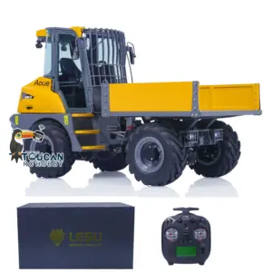 LESU Metal 4x4 1/14 RC Hydraulic Dumper Car 6MDX-B Remote Control Tipper Trucks Emulated Contruction Vehicle DIY Model