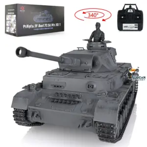 2.4G Henglong 1/16 Scale RC Tank 3859 Plastic German Panzer IV F2 RTR 7.0 Tank w/ Smoking Gearbox BB Shooting Road Wheels Tracks