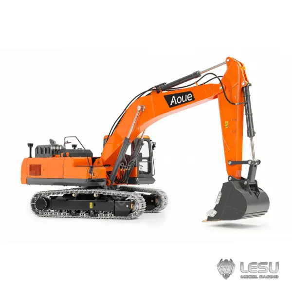 Metal LESU 1/14 Remote Control Digger Aoue DX350LC RC Hydraulic Excavator Model 3CH Valve 4MPA Pump Flysky ST8 Battery Lights