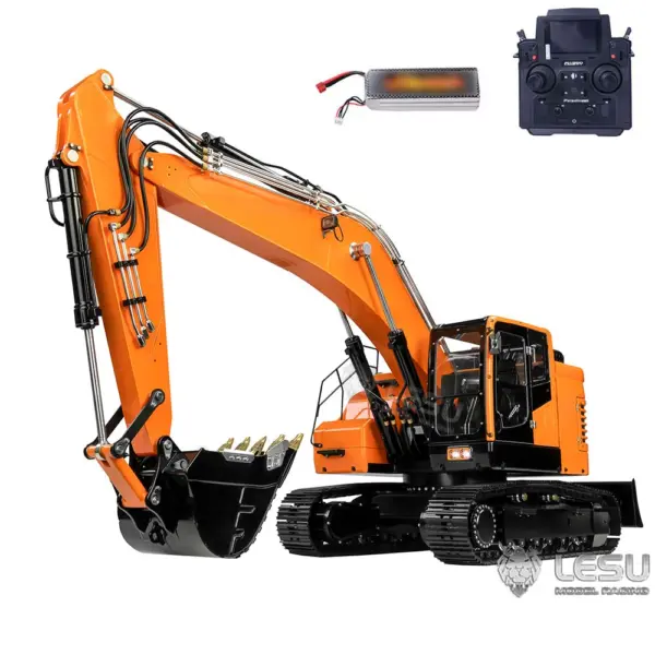 Metal LESU 1/14 RC Hydraulic Equipment Excavator ET26B 2 Arms Remote Controlled Digger DIY Car Assembled Painted Model