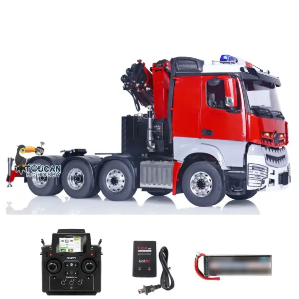 8x8 TOUCAN 1/14 RC Tractor Truck Remote Control Hydraulic Crane Cars Metal Chassis