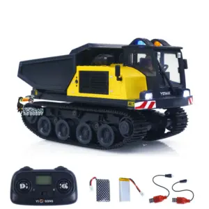 1/50 T14R Panther RTR Electric RC Crawler Dump Truck Construction Vehicle Tracked Tipper Finished Model Toys Lights Sounds Unit