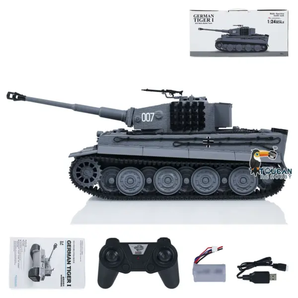 1/24 RC Battle Tank Taigen Tiger I Remote Control Infrared Combat Military Panzer DIY Car Model