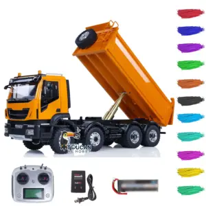 1/14 LESU 8X8 Metal RC Hydraulic Dump Truck Remote Control Tipper Dumper Simulation Car Hobby Model DIY 20150731 PNP/RTR
