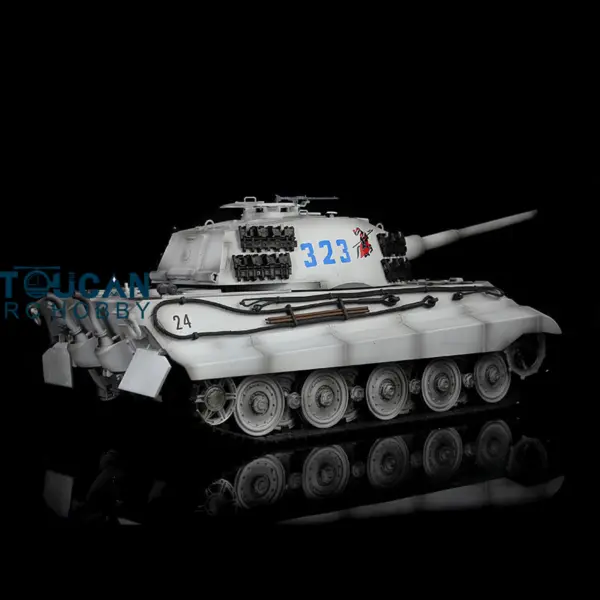Henglong 1/16 7.0 Radio Control Tank German King Tiger Upgraded 3888A RC Tank W/ 360Degrees Rotating Turret Metal Tracks BB Shooting