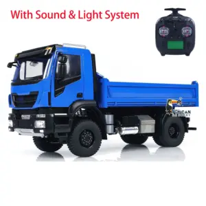 Metal 1/14 4x4 RC Hydraulic Dump Truck Customized Radio Control Tipper Car Simulation Model FlySky ST8 Assembled and Painted