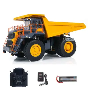 LESU 1/16 Heavy Metal Hydraulic Mining Car Dumper Bogie RC Mine Truck Aoue R100E Model Gift Motor ESC Servo Light System Model DIY