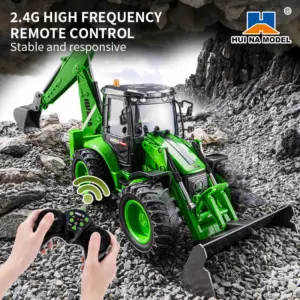 HUINA 1/14 1579 Backhoe Excavator RTR 2.4G 9CH RC Loader Model Radio Controlled Toys