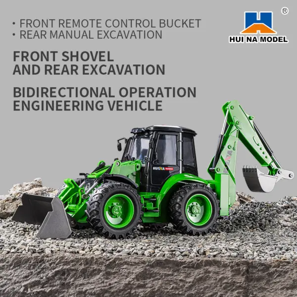 HUINA 1/14 1579 Backhoe Excavator RTR 2.4G 9CH RC Loader Model Radio Controlled Toys