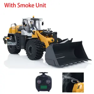 XDRC Metal 1/14 RC Hydraulic Equipment Loader 580 Remote Controlled Engineering Vehicle DIY Model Smoke Sound Light