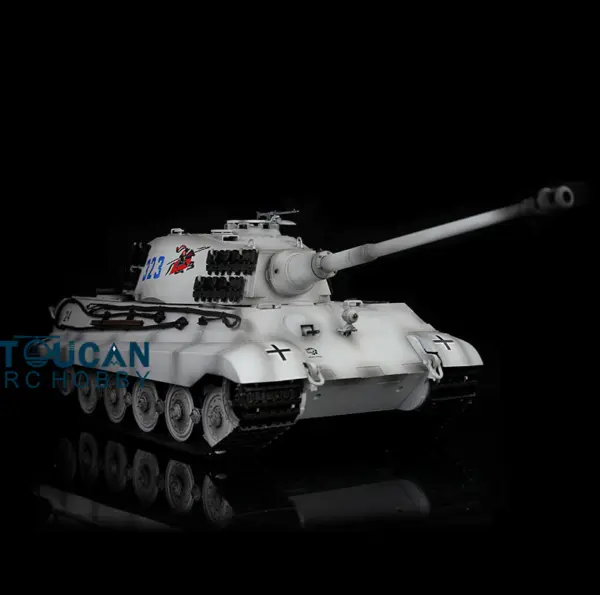 Henglong 1/16 Scale 7.0 3888A Remote Control Tank Plastic German King Tiger w/ BB Shooting Gearbox Sound Effect w/o Barrel Recoil